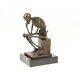 Bronze Moderne Marbre Art Deco Statue Sculpture Squelette Pensant Dssl-32