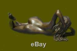 Bronze Nu Femmes Sculpture Érotique Abstrait Art Sexuelle Dame Nue Statue Figure