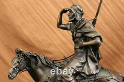 Bronze Sculpture Antoine Barye Arabe Sur Cheval Marocain Hunter Déco Art