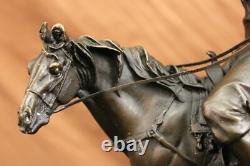 Bronze Sculpture Antoine Barye Arabe Sur Cheval Marocain Hunter Déco Art