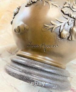 Bronze Sculpture Art Déco Chair Garçon Vase Bas Statue Figurine Fonte Solde