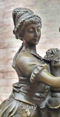 Bronze Sculpture Art Déco Nouveau Duo En Love Romantique Romance Figurine