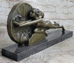 Bronze Sculpture Art Déco Nu Fille Par Gennarelli Bronze Fonte Affaire Bronze Sculpture Art Déco Nu Fille Par Gennarelli Bronze Fonte Affaire