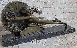Bronze Sculpture Art Déco Nu Fille Par Gennarelli Bronze Fonte Affaire