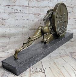 Bronze Sculpture Art Déco Nu Fille Par Gennarelli Bronze Fonte Affaire
