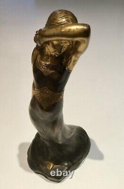 Bronze Sculpture Art Nouveau H. S RINGI Harald Sorensen Femme Design 1920