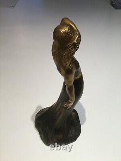 Bronze Sculpture Art Nouveau H. S RINGI Harald Sorensen Femme Design 1920