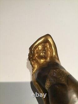 Bronze Sculpture Art Nouveau H. S RINGI Harald Sorensen Femme Design 1920