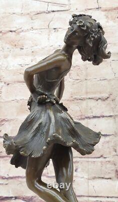 Bronze Sculpture Figurine Femme Buste Patine Art Nouveau Victorien Statue Ouvre