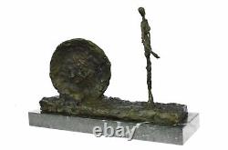 Bronze Sculpture Main Fabriqué Statue Abstrait GIA Chiparus Solide Art Déco