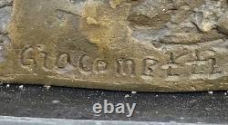 Bronze Sculpture Main Fabriqué Statue Abstrait GIA Chiparus Solide Art Solde