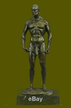 Bronze Sculpture, Main Fabriqué Statue Gay Art Collector Édition Chair Mâle Gift