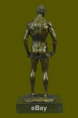 Bronze Sculpture, Main Fabriqué Statue Gay Art Collector Édition Chair Mâle Gift