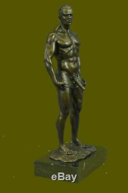 Bronze Sculpture, Main Fabriqué Statue Gay Art Collector Édition Chair Mâle Gift