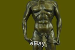 Bronze Sculpture, Main Fabriqué Statue Gay Art Collector Édition Chair Mâle Gift