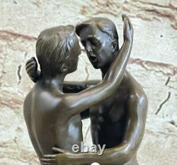 Bronze Sculpture, Main Fabriqué Statue Gay Art Nu Mâle Homme Classique Figurine
