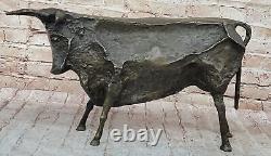 Bronze Sculpture Moderne Abstrait Art Bull Par Picasso Fonte Figurine Statue