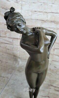 Bronze Sculpture Nu Femme Par Français Artiste Jean La Art Décor Figurine Nr