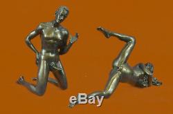 Bronze Sculpture Nu Homme et Femmes Sexuelle Art avec Sculpture Statue Figurine