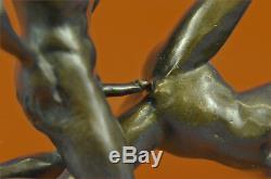 Bronze Sculpture Nu Homme et Femmes Sexuelle Art avec Sculpture Statue Figurine