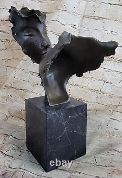 Bronze Sculpture Par Dali Surréaliste Abstrait Art Moderne Romantique Lovers