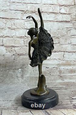 Bronze Sculpture Par Français Artiste Milo Danseuse Ballerine Maison Bureau Art