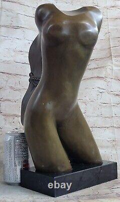 Bronze Sculpture Statue Classique Abstrait Art Moderne Femelle Nu Torse Figurine