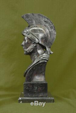 Bronze Sculpture Statue Marbre Figurine Buste Guerrier Romain Art Nouveau