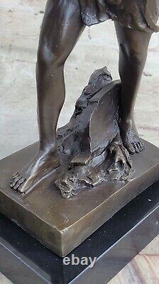 Bronze Sculpture Statue Marbre Figurine Buste Guerrier Romain Art Nouveau