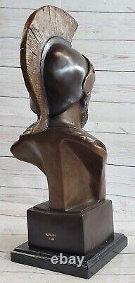 Bronze Sculpture Statue Marbre Figurine Buste Guerrier Romain Style Art Nouveau