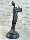 Bronze Sculpture Statue Marbre Figurine Fille Buste Femme Romain Sculpture Art