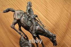 Bronze Sculpture Statue Mountain Man Grand 25 1/2 Hauteur X 31 L Frederic Art