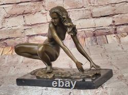 Bronze Sculpture Surréaliste Abstrait Art Moderne Fille Danseuse Figurine Cadeau