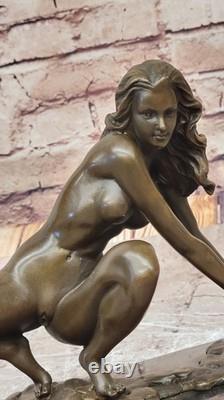 Bronze Sculpture Surréaliste Abstrait Art Moderne Fille Danseuse Figurine Cadeau