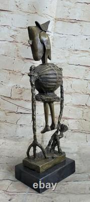 Bronze Sculpture The Abstrait Femelle 100% Art Moderne Marbre Base Décor Nr