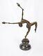 Bronze Sculpture The Flame Leaper Art Déco Femme Torch Dancer Danseuse Feu