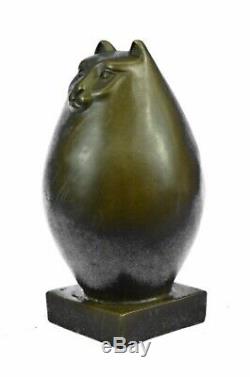 Bronze Sculpture par Botero Chat Félin Animal Animal Art Déco Statue Figurine