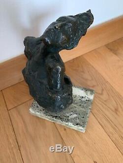 Bronze Sculpture sur Marbre de Femme art contemporain MODERN ART