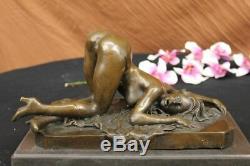 Bronze Semi Nu Érotique Sculpture Statue Figurine Art Femme Fantaisie Deal