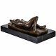 Bronze Homme érotisme Art Nu Sculpture Antique Figurine 28cm