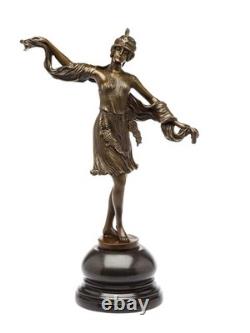 Bronze statue danseuse sculpture en bronze art deco 28 x 40cm