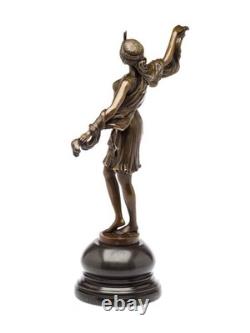 Bronze statue danseuse sculpture en bronze art deco 28 x 40cm