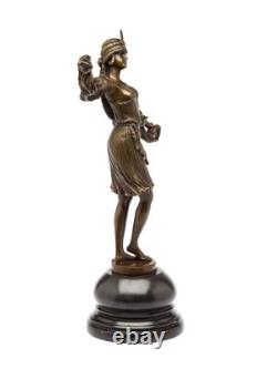 Bronze statue danseuse sculpture en bronze art deco 28 x 40cm