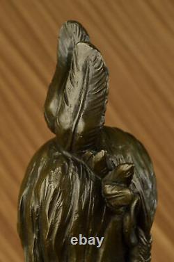 Buste De Chef Indien Bronze Sculpture Statue Authentique Signé Nick Figurine Art