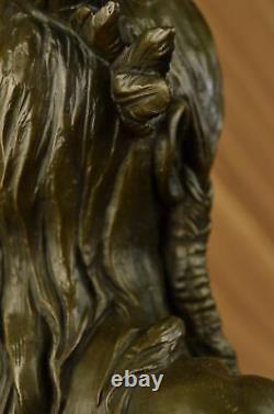 Buste De Chef Indien Bronze Sculpture Statue Authentique Signé Nick Figurine Art