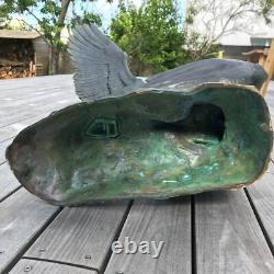 COMBAT D'AIGLES signé RICHÉ sculpture Bronze ART DECO patine antique vintage µ