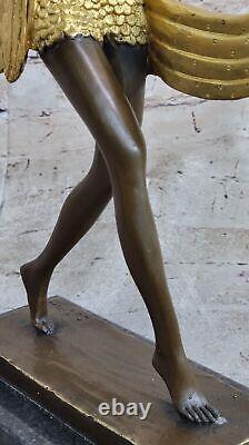 Chair Bronze Sculpture Art Déco Or Patine Froid Peinture Dancer Par Mirval Solde