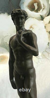 Chair Mâle Statue Homme Sculpture Gay Art Bronze David Figurine Marbre Base