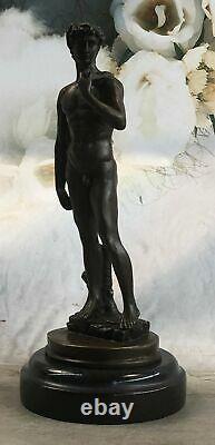 Chair Mâle Statue Homme Sculpture Gay Art Bronze David Figurine Marbre Base