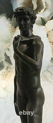 Chair Mâle Statue Homme Sculpture Gay Art Bronze David Figurine Marbre Base